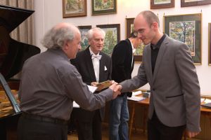 Rafal Frydrych receives diploma; Music and Literature Club 28. Aug 2014